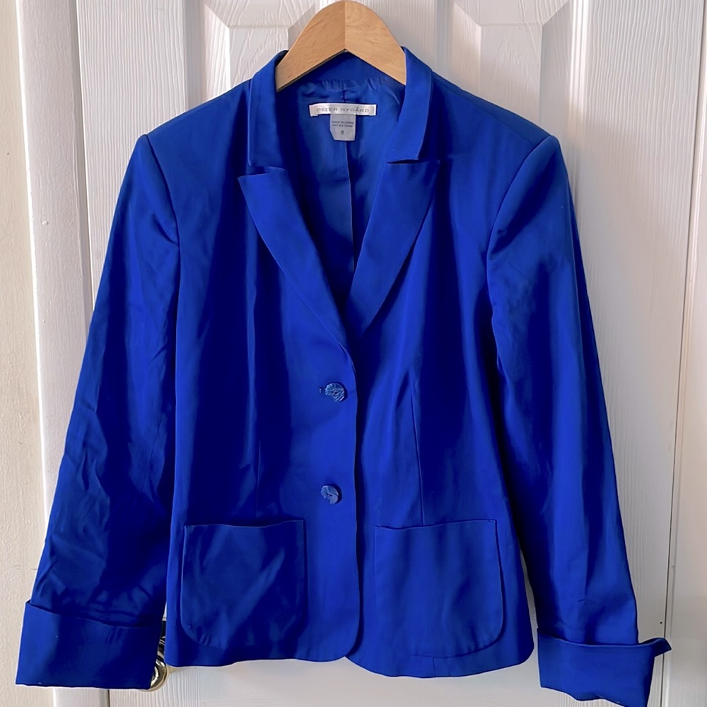 Peter Nygard Royal Blue Blazer Size 8